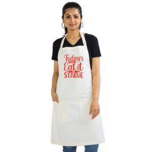 Today’s Menu: Eat It or Starve – Unisex Cotton Apron