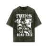 Freedom or Death Acid Wash Oversized T-Shirt - Image 10