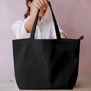Cute Girl Black Everyday Large Tote Bag