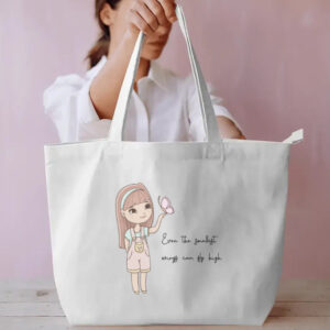 Cute Girl Everyday Large Tote Bag